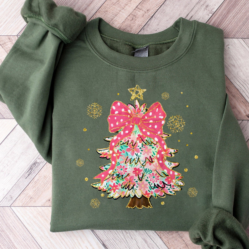 Pink floral christmas coquette png bundle, Pink Green brushstroke merry png, christmas png, christmas tree png, nutcracker png, Floral cross PNG1510 07 1 NPN