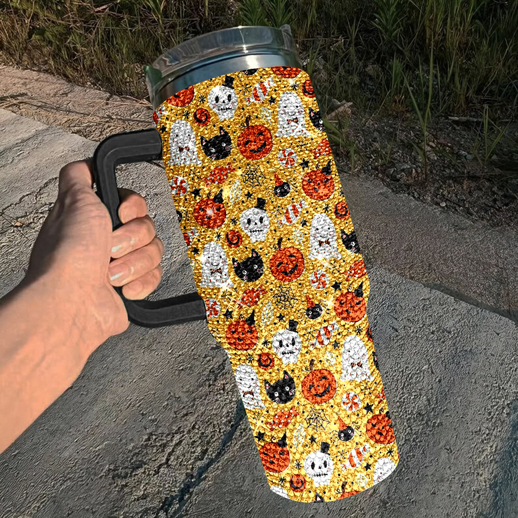 Ghost 40oz Rhinestone Tumbler, Halloween Ghostie Bling Tumbler, Halloween Gift Idea, Ghost Season Fall Cup, Cute Ghost Tumbler, Bling Cup TUM2908