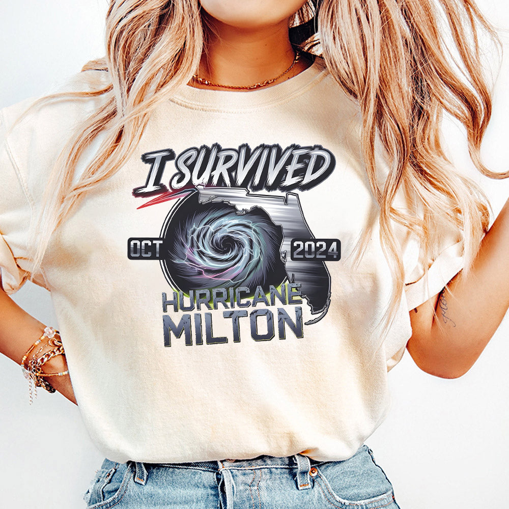 Hurricane Milton Survivor Unisex Png, Resilience Tee, I Survived Hurricane Milton 2024, Survivor Gift Png, Florida Strong Png NPN