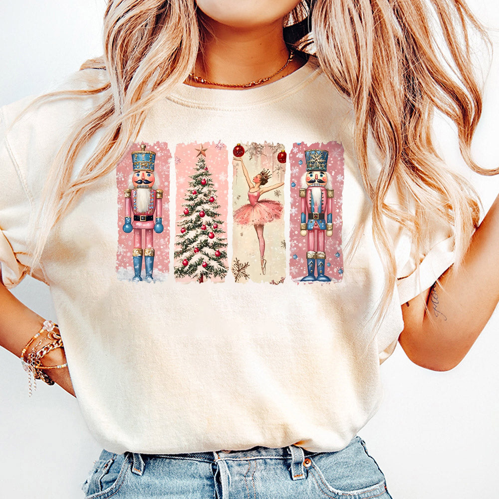 Retro Nutcracker Christmas PNG, Preppy Christmas Png, Holiday Vibes Png, Nutcracker Ballet Png, Christmas Tree, Pink Christmas, Sublimation S124