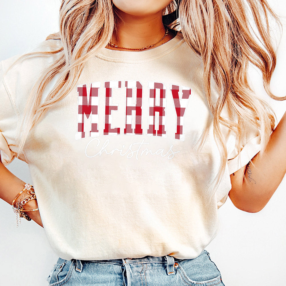 Merry Christmas Png, Buffalo Plaid Png, Christmas Family Png, Xmas Gift Idea, Woman Xmas Png, Cute Winter Holiday Png S161 2 SNA