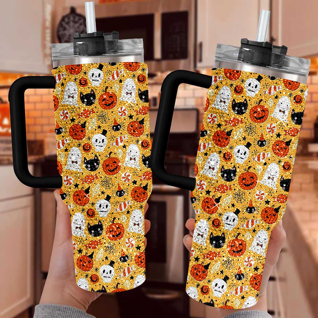 Ghost 40oz Rhinestone Tumbler, Halloween Ghostie Bling Tumbler, Halloween Gift Idea, Ghost Season Fall Cup, Cute Ghost Tumbler, Bling Cup TUM2908