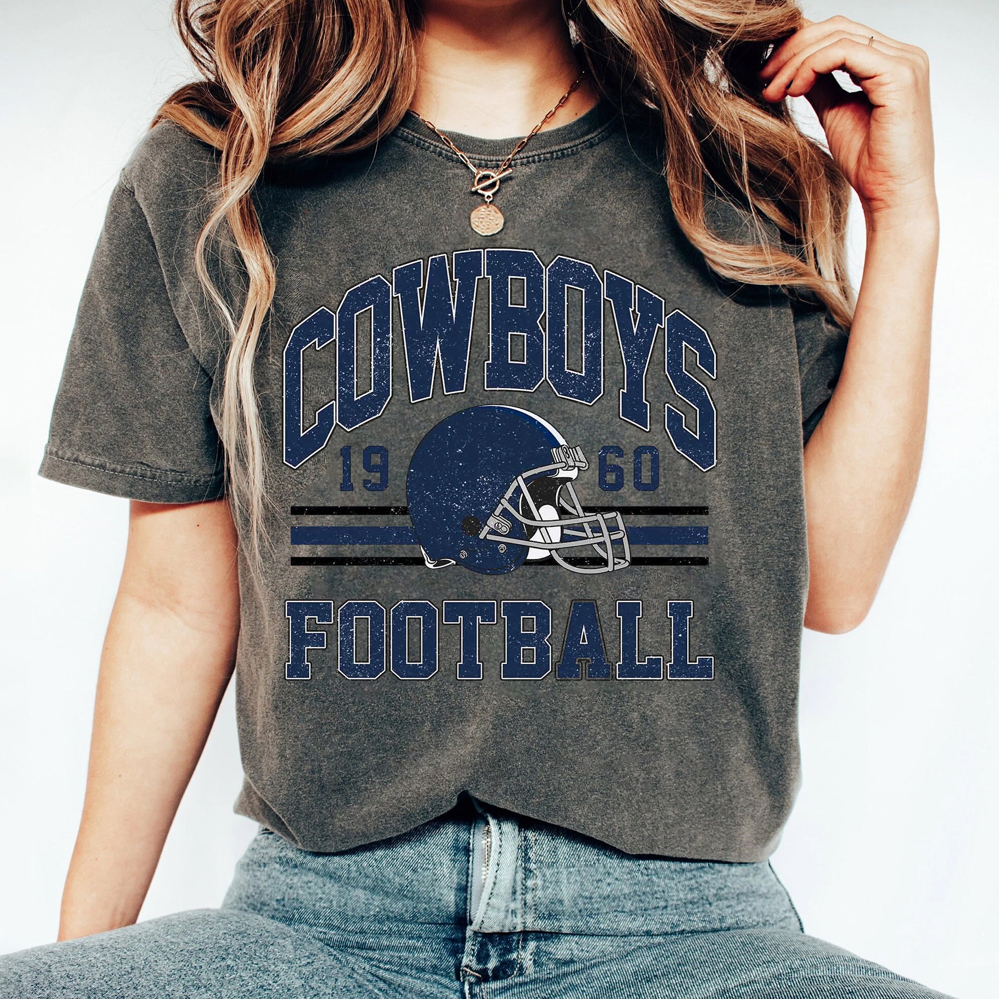 Football Fan Crewneck Sweatshirt, Mascot, Retro Football Sweatshirt, Football Fan Sweatshirt, Distressed Football Sweatshirt,Football Gift BBB TDCAO