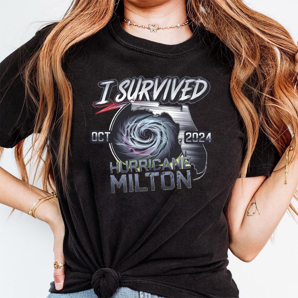 Hurricane Milton Survivor Unisex Shirt, Resilience Tee, I Survived Hurricane Milton 2024, Survivor Gift Shirt, Florida Strong Shirt TD1710 05