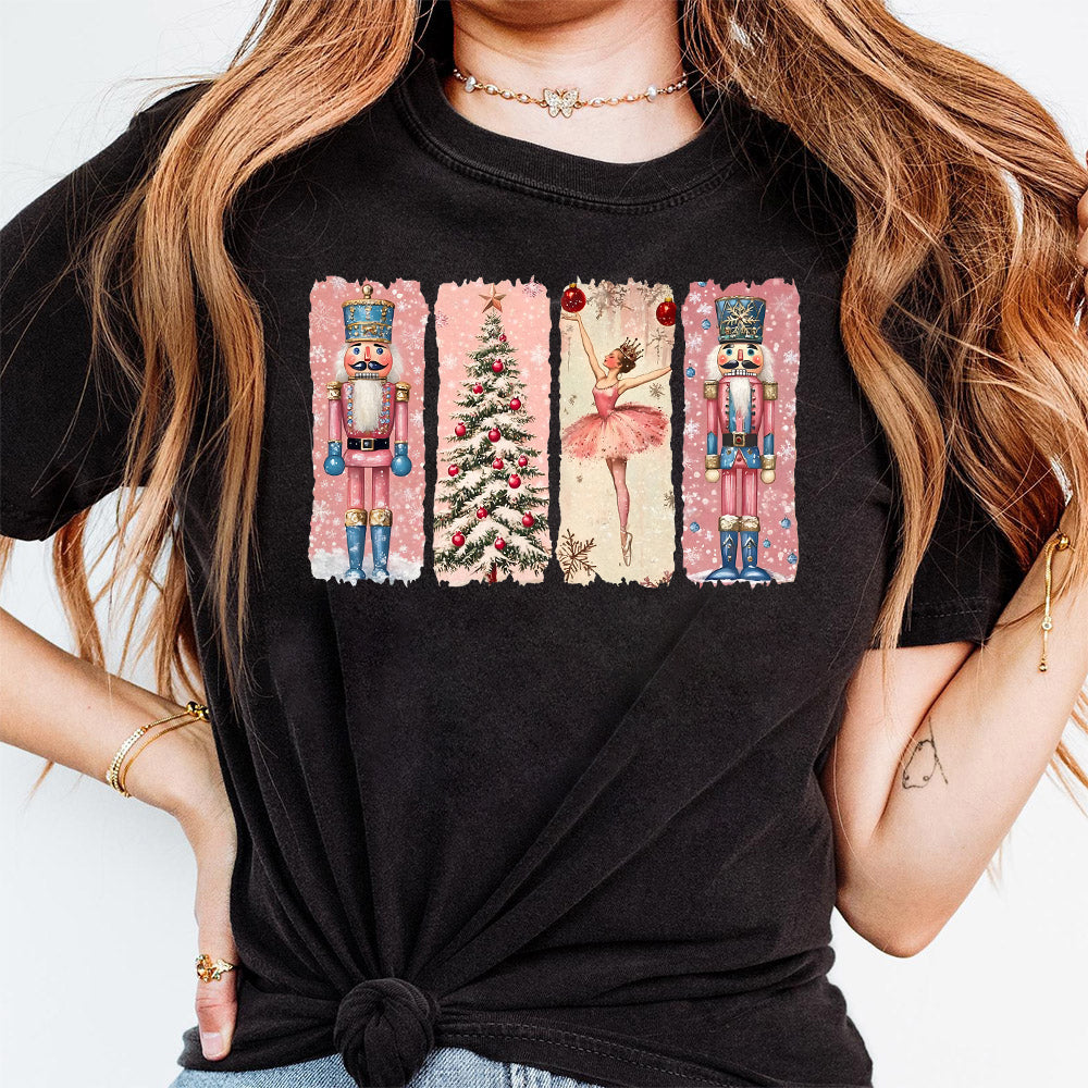 Retro Nutcracker Christmas PNG, Preppy Christmas Png, Holiday Vibes Png, Nutcracker Ballet Png, Christmas Tree, Pink Christmas, Sublimation S124