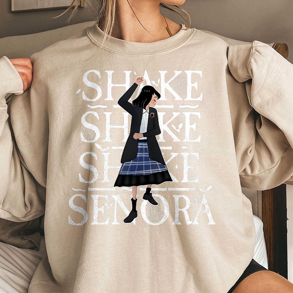 Shake Shake Shake Senora Shirt, Never Trust the Living Shirt, Halloween Shirt, Trendy Halloween Shirt, Funny Halloween Shirt 1 DDD