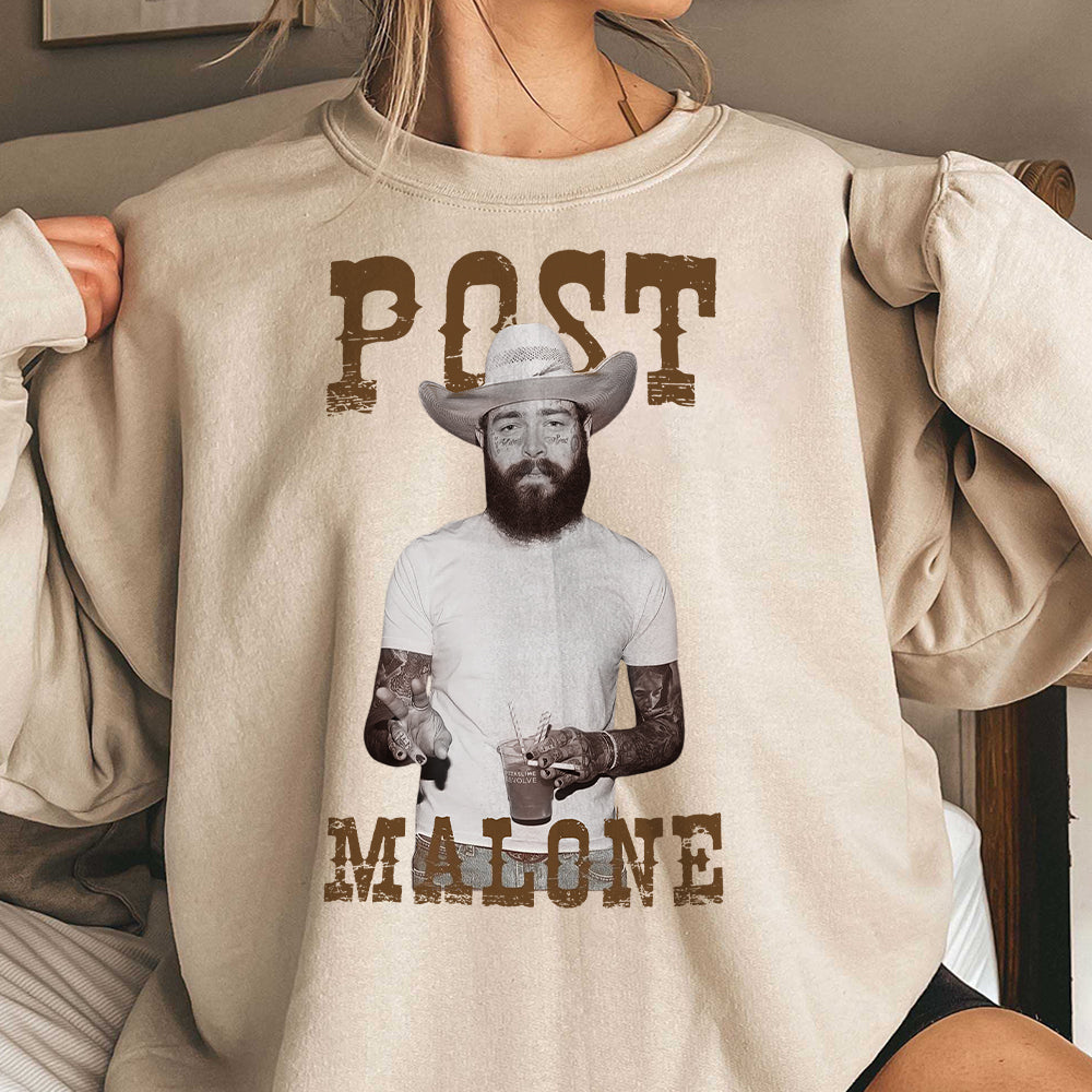 Vintage Post Malone Shirt, Posty Rapper Shirt, Country Music Sweatshirt, Morgan Wallen Hoodie, Festival Sweater, Western Style Concert Top NNN