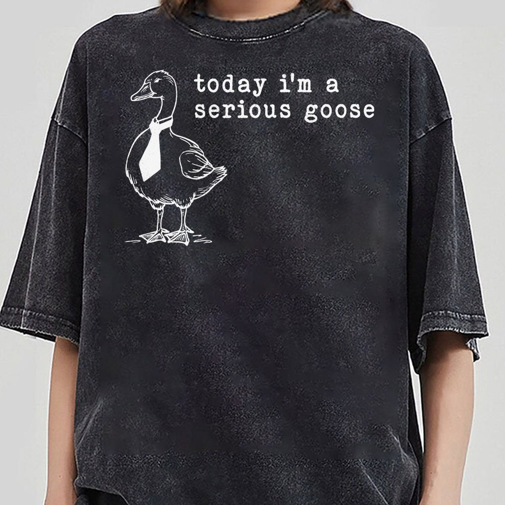 Funny Shirt, Today I'm a Serious Goose Tshirt, Funny Silly Shirt, Funny Goose Shirt, Goose Lover Shirt, Meme Tshirt, Gag Tee CCC