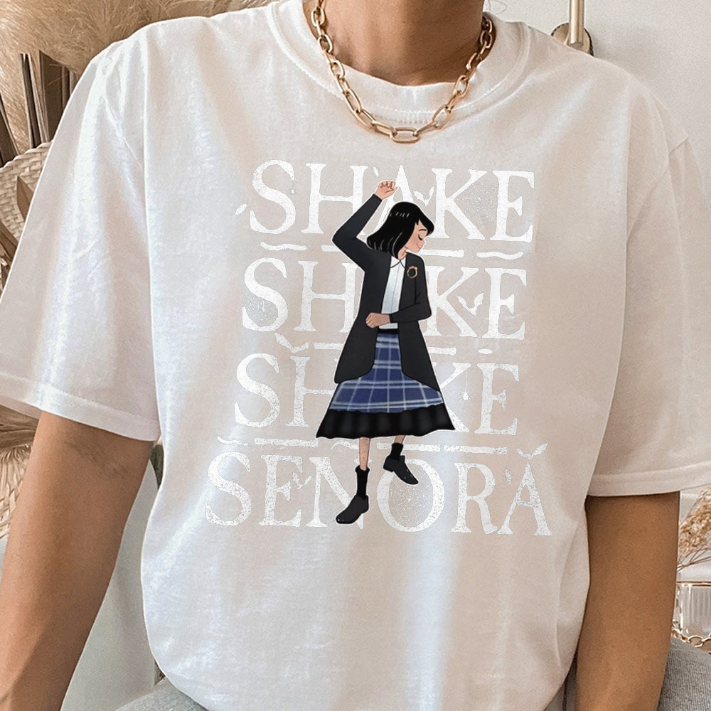Shake Shake Shake Senora Shirt, Never Trust the Living Shirt, Halloween Shirt, Trendy Halloween Shirt, Funny Halloween Shirt 1 DDD
