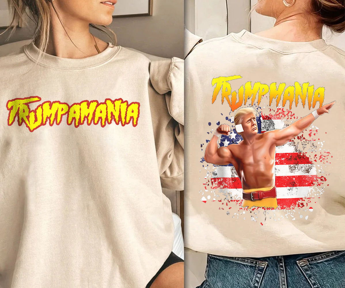 2 Side Donald Trump Hulk Hogan Maga Shirt, Trumpamania T-Shirt, Patriotic Shirt, USA Pride Tee, Political Statement Shirt , Vote Trump 2024