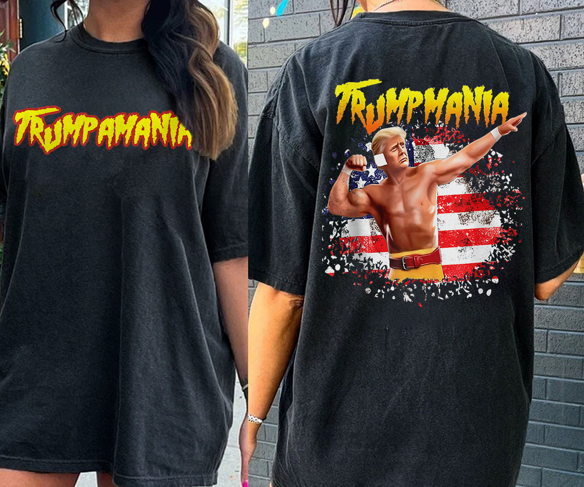 2 Side Donald Trump Hulk Hogan Maga Shirt, Trumpamania T-Shirt, Patriotic Shirt, USA Pride Tee, Political Statement Shirt , Vote Trump 2024