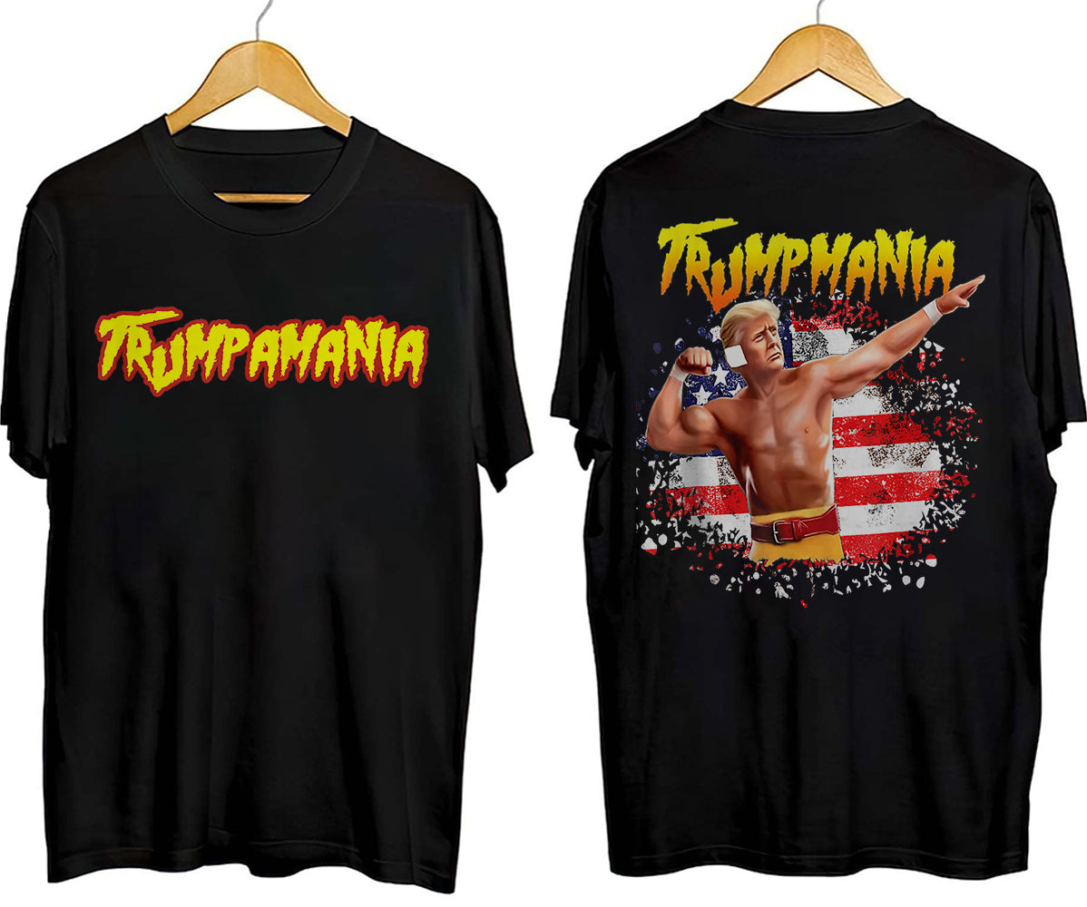 2 Side Donald Trump Hulk Hogan Maga Shirt, Trumpamania T-Shirt, Patriotic Shirt, USA Pride Tee, Political Statement Shirt , Vote Trump 2024