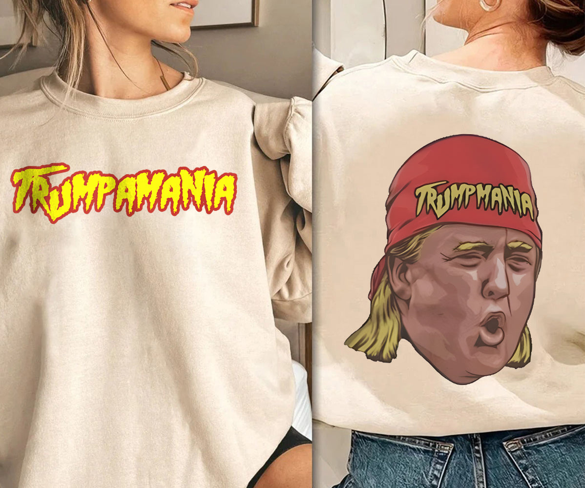 2 Side Hulk Hogan Real American 2024 Shirt, Trumpamania T-Shirt, Donald Trump Hulk Hogan Maga Shirt V3, Patriotic Shirt, USA Pride Tee