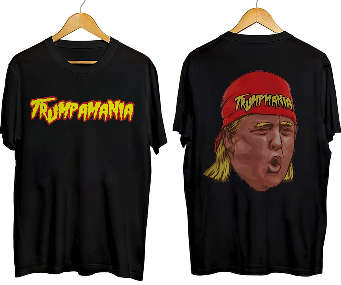 2 Side Hulk Hogan Real American 2024 Shirt, Trumpamania T-Shirt, Donald Trump Hulk Hogan Maga Shirt V3, Patriotic Shirt, USA Pride Tee