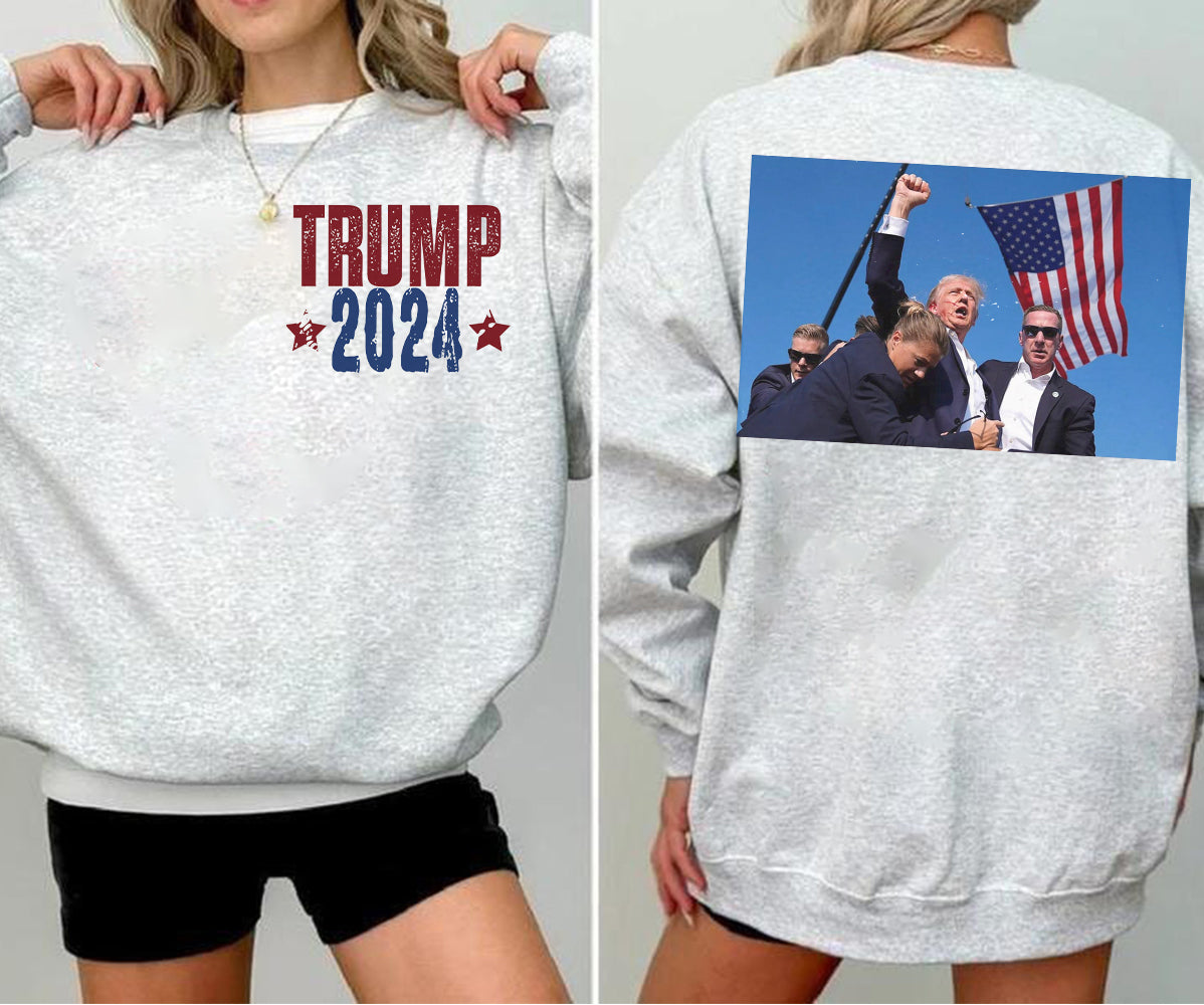 2 Sides Trump 2024 Shirt, Trump Shot Shirt, Trump Pennsylvania Rally, Republican Gifts, President Trump, MAGA Shirt, Political Shirt, Election Shirt