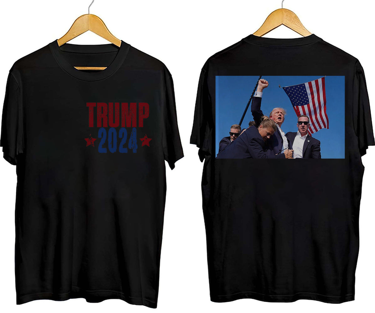 2 Sides Trump 2024 Shirt, Trump Shot Shirt, Trump Pennsylvania Rally, Republican Gifts, President Trump, MAGA Shirt, Political Shirt, Election Shirt