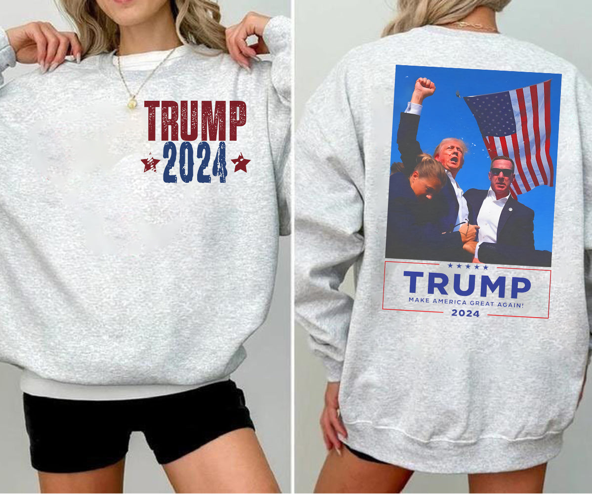 2 Sides Trump 2024 Shirt, Trump Shot Shirt, Trump Pennsylvania Rally, Republican Gifts, President Trump,TD15J7 MAGA Shirt, Political Shirt