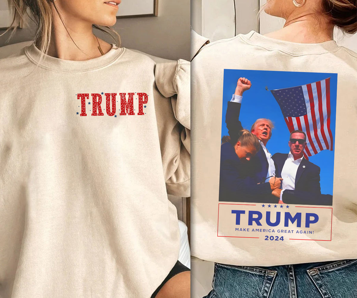 2 Sides Trump 2024 Shirt, Trump Shot Shirt, Trump Pennsylvania Rally, Republican Gifts, President Trump,TD15J8 MAGA Shirt, Political Shirt