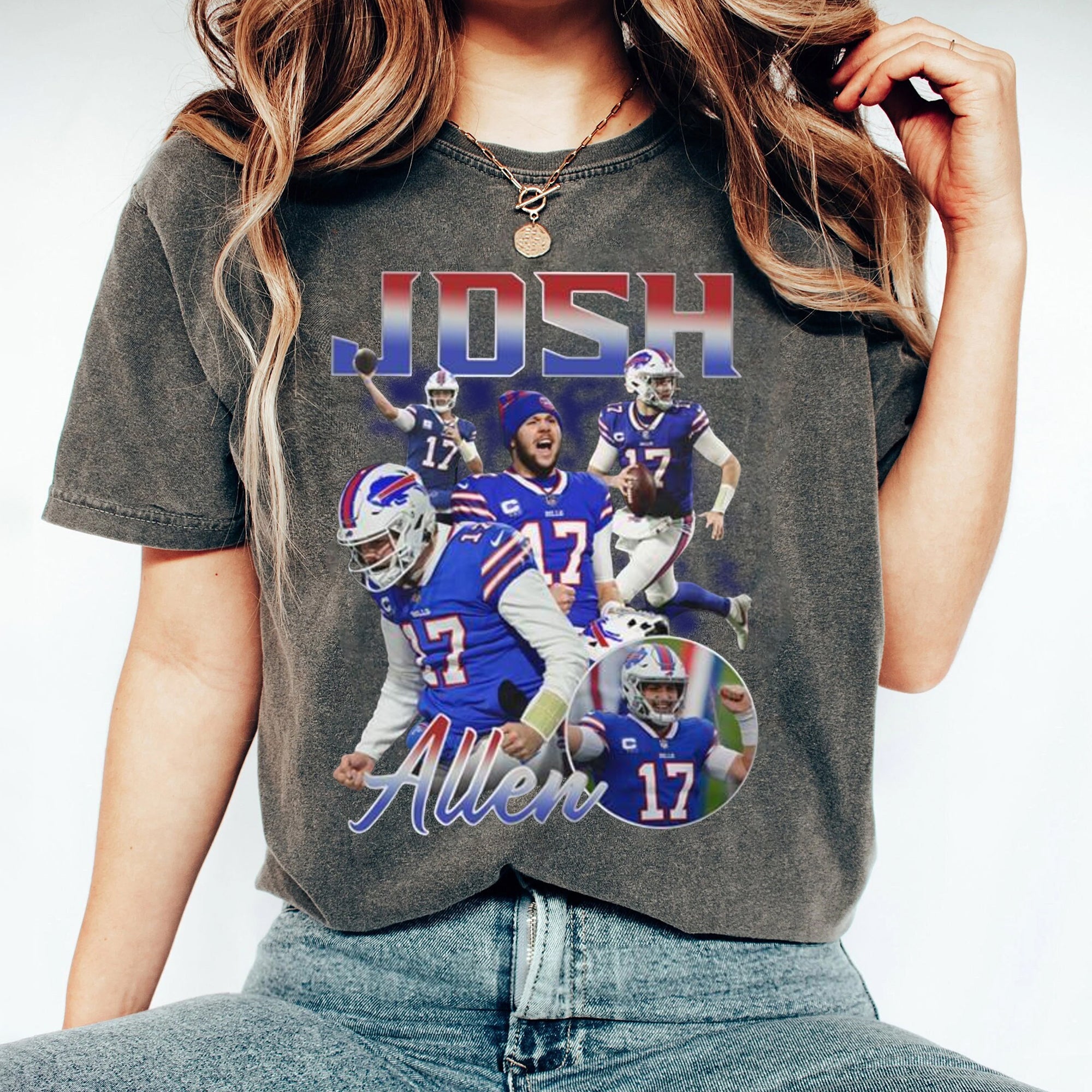 Josh Allen Vintage 90s Graphic Style T-Shirt, Josh Allen Shirt, Vintage Sport Tee, Unisex shirt, Football Bootleg Gift 1 DDD