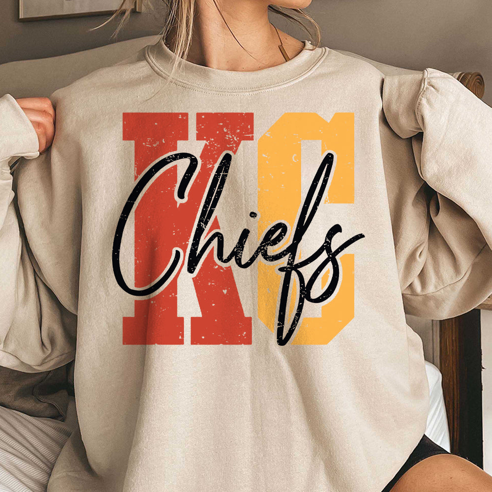 Chiefs sweatshirt, KC Chiefs in my heart Hoodie, Kansas City Football T shirt, Gift For Football Fan Tee, KC Football T shirt AAA