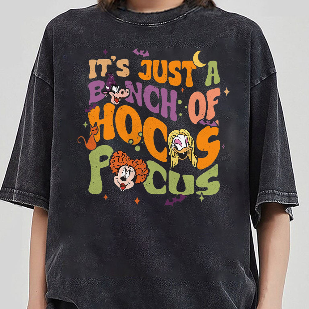 Disney Halloween Hocus Pocus  Shirt, It'S Just A Bunch Of, Minnie Daisy Clarabelle Hocus Pocus Shirt, Disney Sanderson Sisters 1  BBB