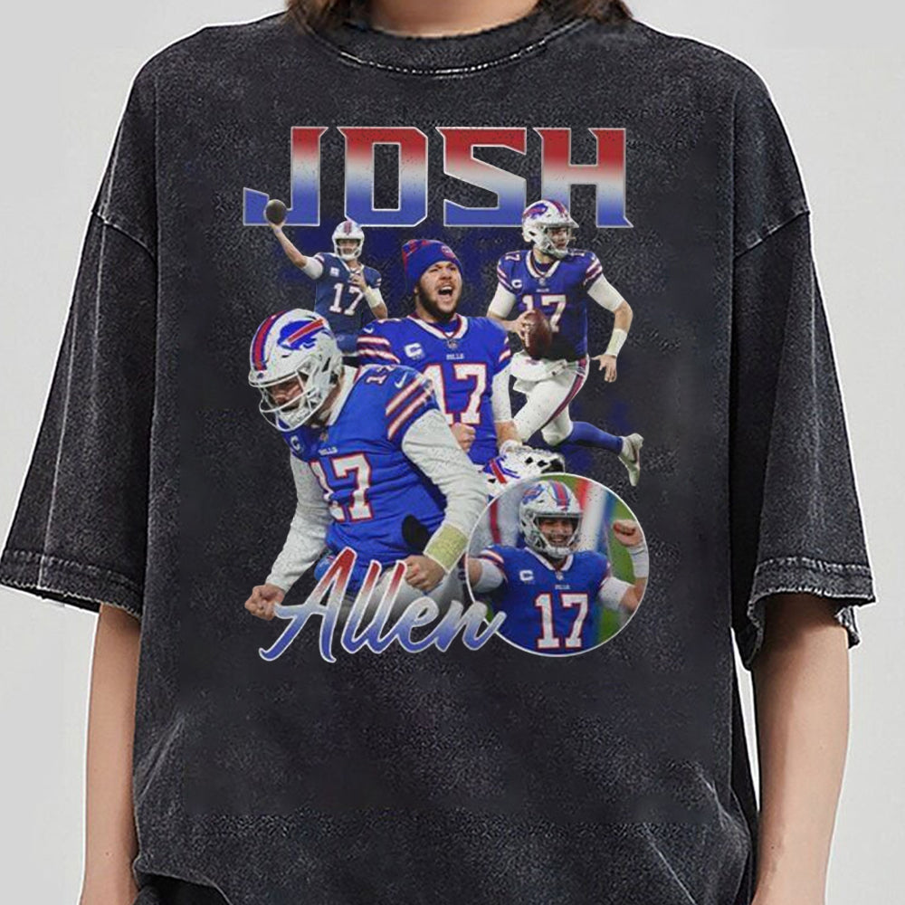 Josh Allen Vintage 90s Graphic Style T-Shirt, Josh Allen Shirt, Vintage Sport Tee, Unisex shirt, Football Bootleg Gift 1 DDD