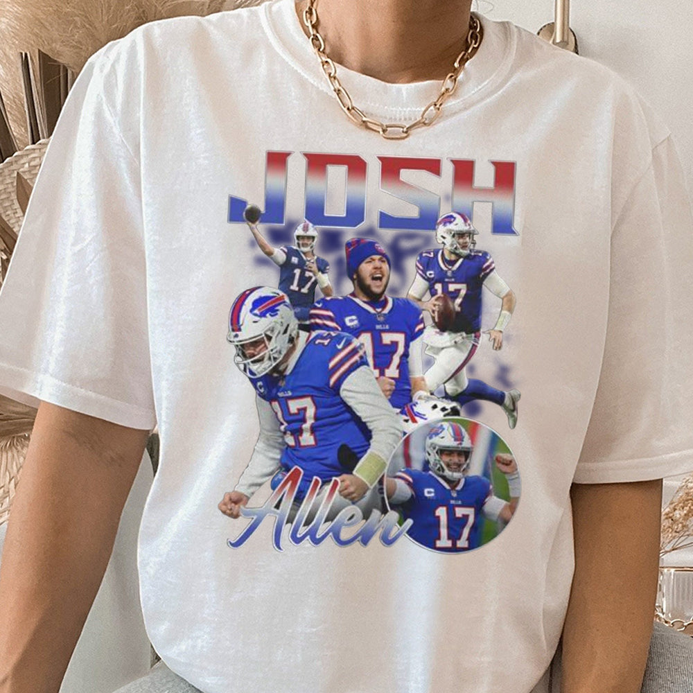 Josh Allen Vintage 90s Graphic Style T-Shirt, Josh Allen Shirt, Vintage Sport Tee, Unisex shirt, Football Bootleg Gift 1 DDD