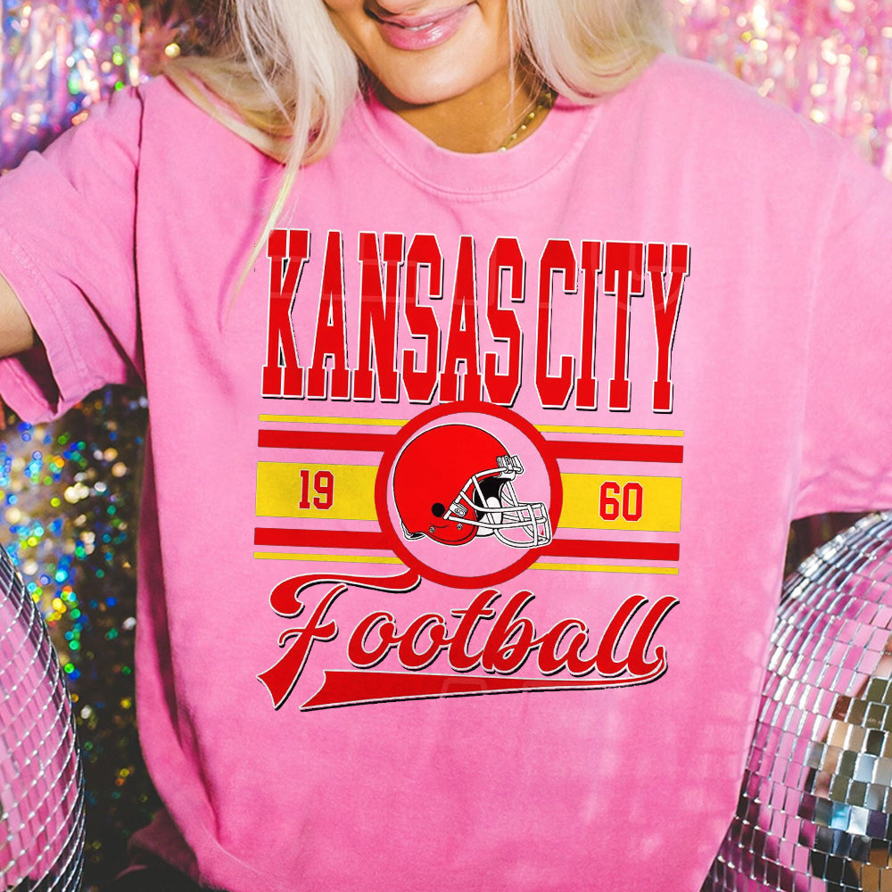 Kansas City Football s Vintage Style T-Shirt, Kansas City Football Crewneck, Football T-Shirt, Kansas City Fan Gift EEE TDCAO