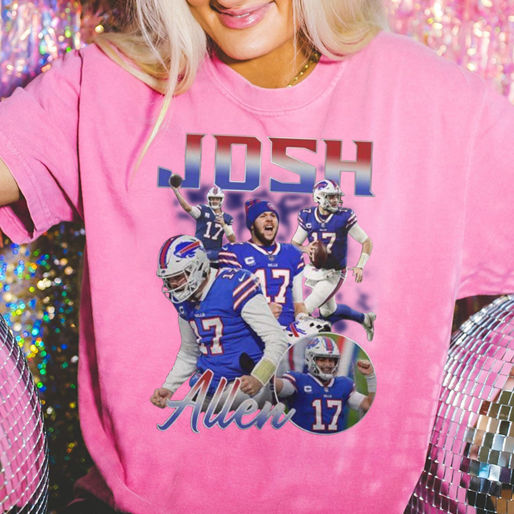 Josh Allen Vintage 90s Graphic Style T-Shirt, Josh Allen Shirt, Vintage Sport Tee, Unisex shirt, Football Bootleg Gift 1 DDD