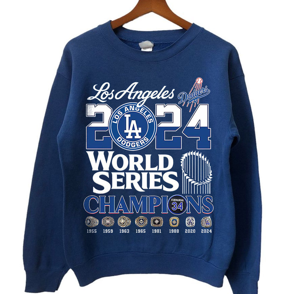 2024 Dodgers World Series Champions Shirt, Los Angeles World Series Sweatshirt, LA Dodgers T-shirt, Dodger