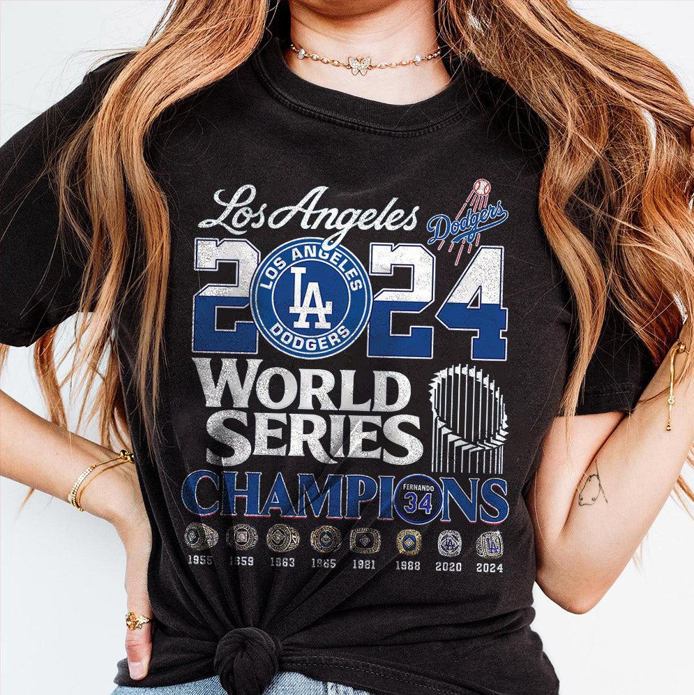 2024 Dodgers World Series Champions Shirt, Los Angeles World Series Sweatshirt, LA Dodgers T-shirt, Dodger