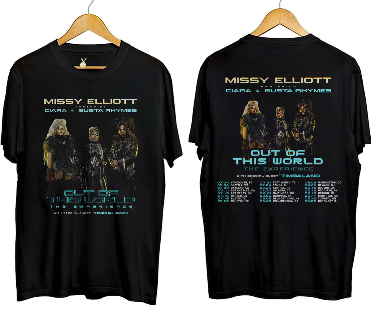 2024 Tour Missy Elliott x Ciara & Busta T-Shirt, Out of This World 2024 Tour Shirt, Missy Elliott Rap Tour Merch, Missy Elliott Fan Gift