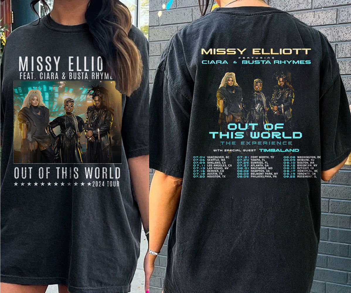 2024 Tour Missy Elliott x Ciara & Busta T-Shirt, Out of This World 2024 Tour Shirt V2, Missy Elliott Rap Tour Merch, Missy Elliott Fan Gift