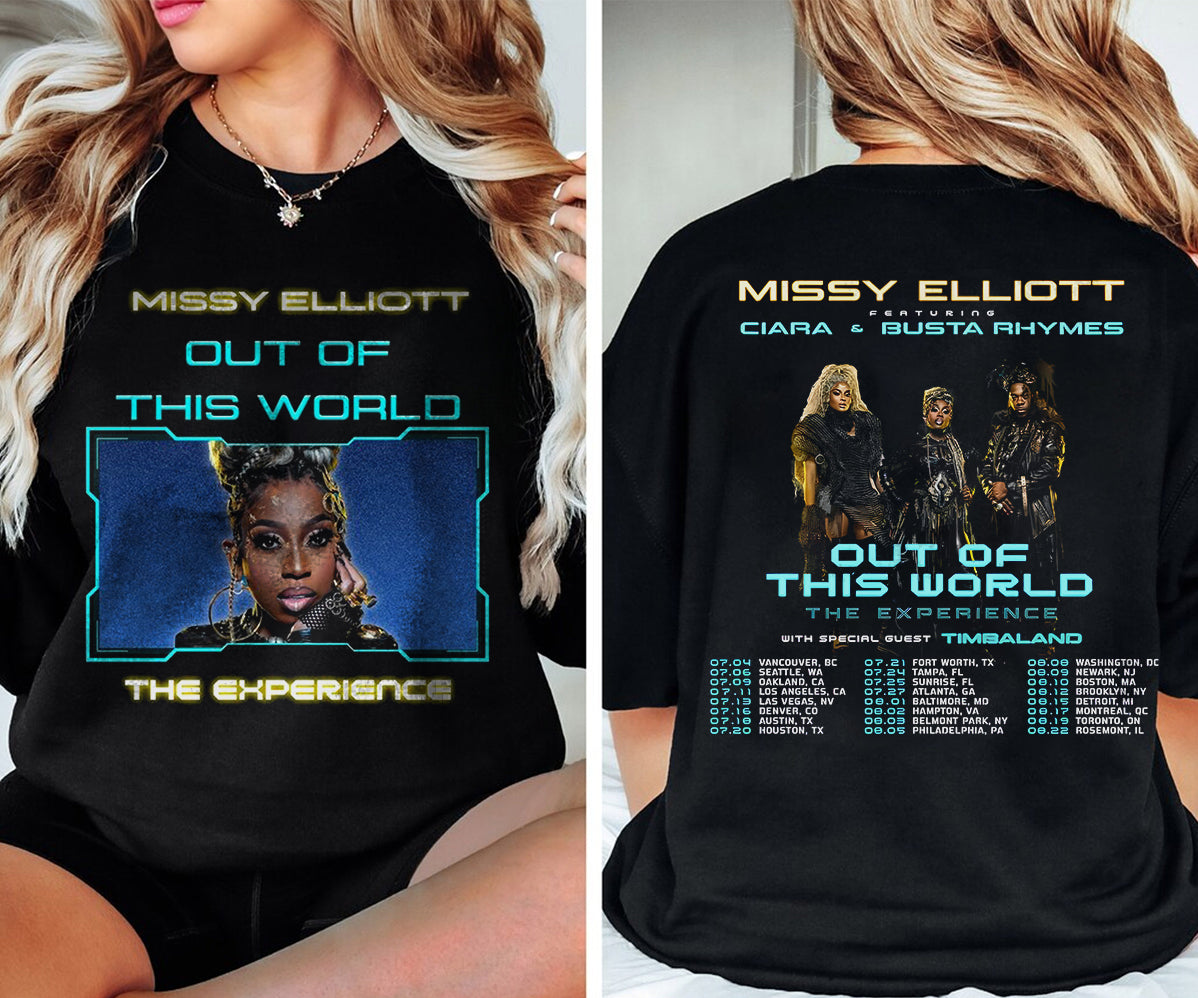 2024 Tour Missy Elliott x Ciara & Busta T-Shirt, Out of This World 2024 Tour Shirt V3, Missy Elliott Rap Tour Merch, Missy Elliott Fan Gift