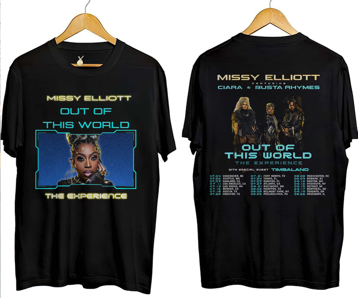 2024 Tour Missy Elliott x Ciara & Busta T-Shirt, Out of This World 2024 Tour Shirt V3, Missy Elliott Rap Tour Merch, Missy Elliott Fan Gift