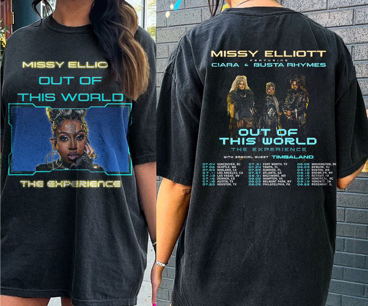 2024 Tour Missy Elliott x Ciara & Busta T-Shirt, Out of This World 2024 Tour Shirt V3, Missy Elliott Rap Tour Merch, Missy Elliott Fan Gift