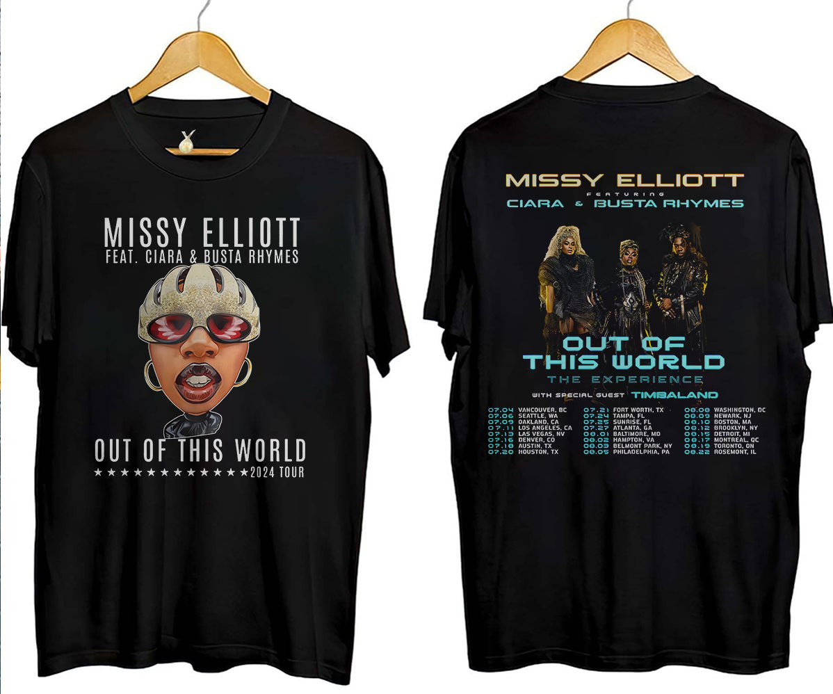 2024 Tour Missy Elliott x Ciara & Busta T-Shirt, Out of This World 2024 Tour Shirt V4, Missy Elliott Rap Tour Merch, Missy Elliott Fan Gift