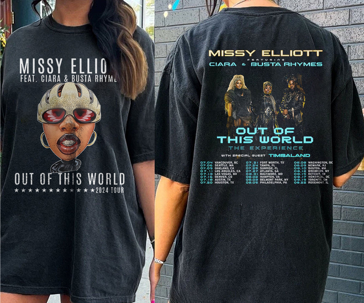 2024 Tour Missy Elliott x Ciara & Busta T-Shirt, Out of This World 2024 Tour Shirt V4, Missy Elliott Rap Tour Merch, Missy Elliott Fan Gift