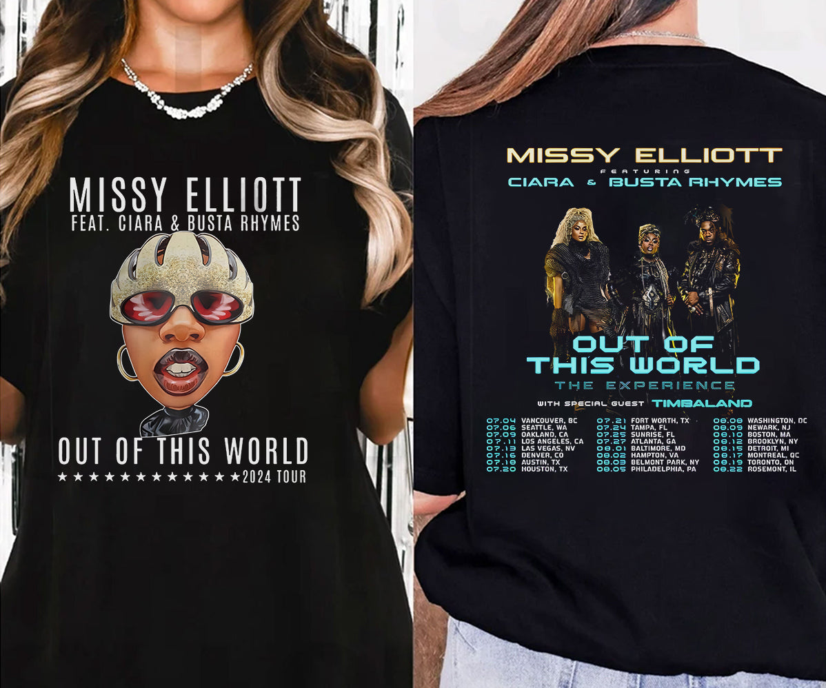 2024 Tour Missy Elliott x Ciara & Busta T-Shirt, Out of This World 2024 Tour Shirt V4, Missy Elliott Rap Tour Merch, Missy Elliott Fan Gift