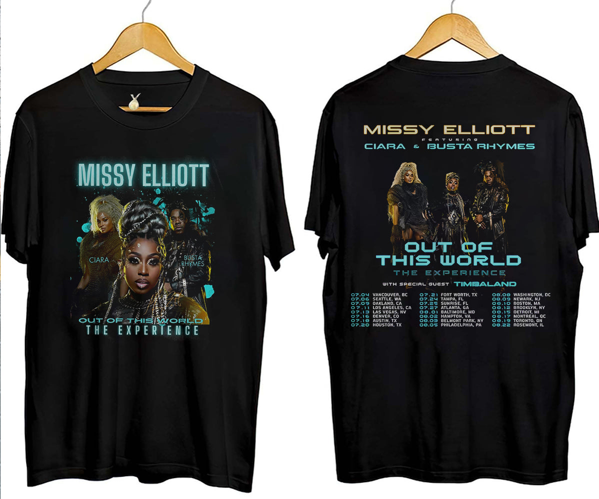 2024 Tour Missy Elliott x Ciara & Busta T-Shirt, Out of This World 2024 Tour Shirt V5, Missy Elliott Rap Tour Merch, Missy Elliott Fan Gift