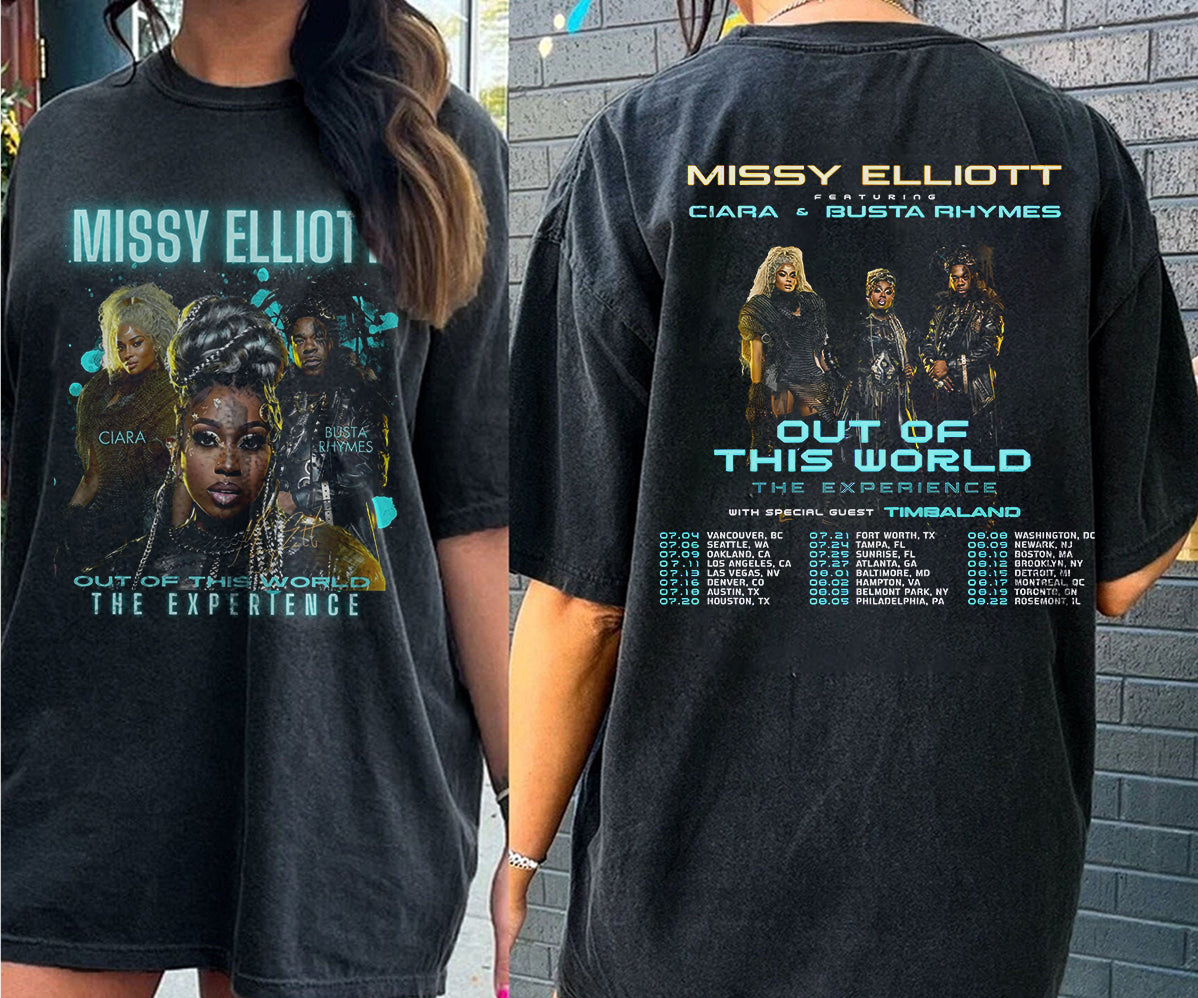 2024 Tour Missy Elliott x Ciara & Busta T-Shirt, Out of This World 2024 Tour Shirt V5, Missy Elliott Rap Tour Merch, Missy Elliott Fan Gift