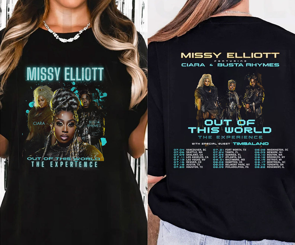 2024 Tour Missy Elliott x Ciara & Busta T-Shirt, Out of This World 2024 Tour Shirt V5, Missy Elliott Rap Tour Merch, Missy Elliott Fan Gift