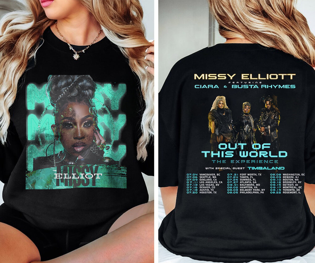 2024 Tour Missy Elliott x Ciara & Busta T-Shirt, Out of This World 2024 Tour Shirt V6, Missy Elliott Rap Tour Merch, Missy Elliott Fan Gift