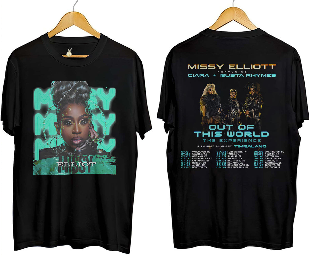 2024 Tour Missy Elliott x Ciara & Busta T-Shirt, Out of This World 2024 Tour Shirt V6, Missy Elliott Rap Tour Merch, Missy Elliott Fan Gift