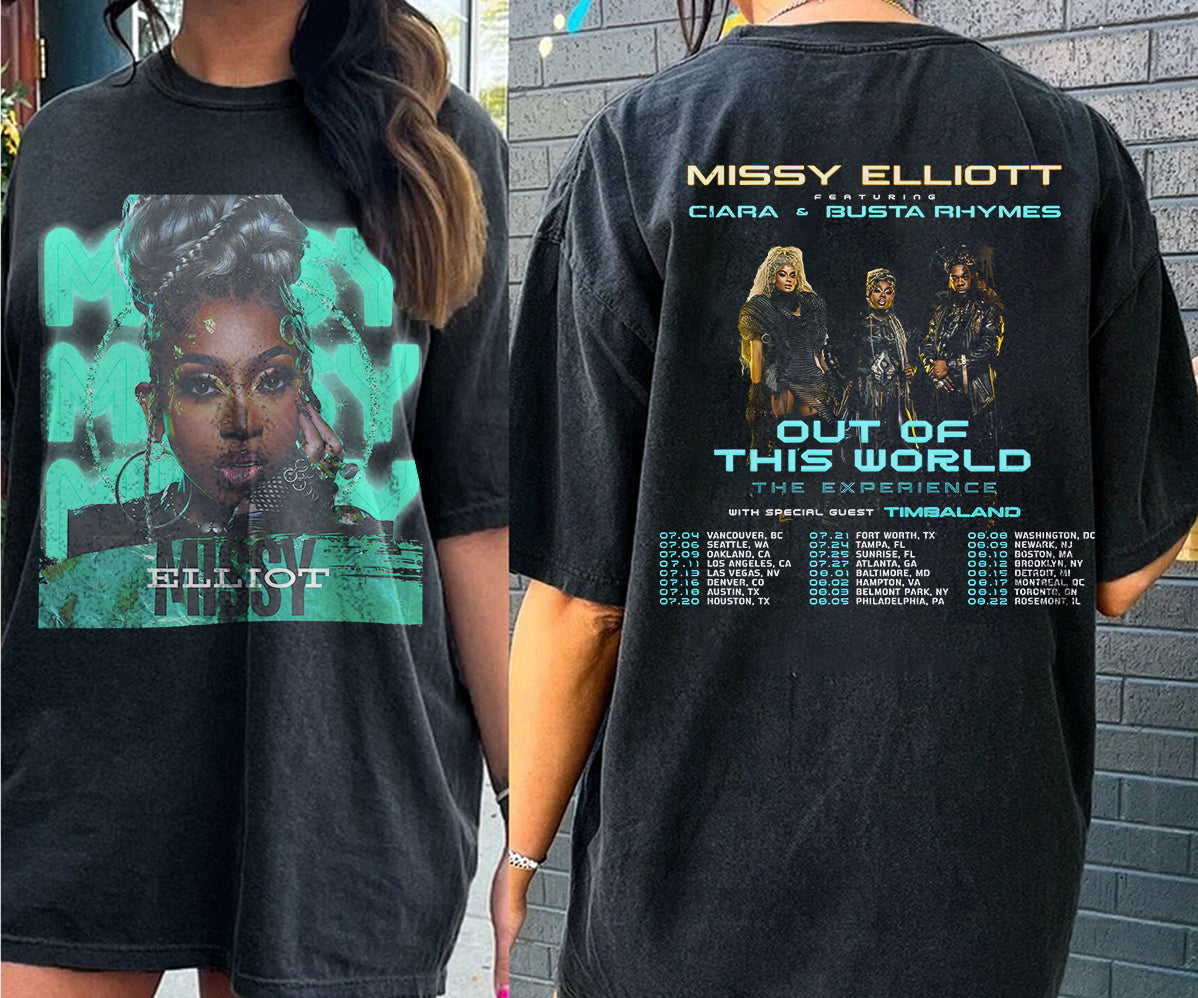 2024 Tour Missy Elliott x Ciara & Busta T-Shirt, Out of This World 2024 Tour Shirt V6, Missy Elliott Rap Tour Merch, Missy Elliott Fan Gift