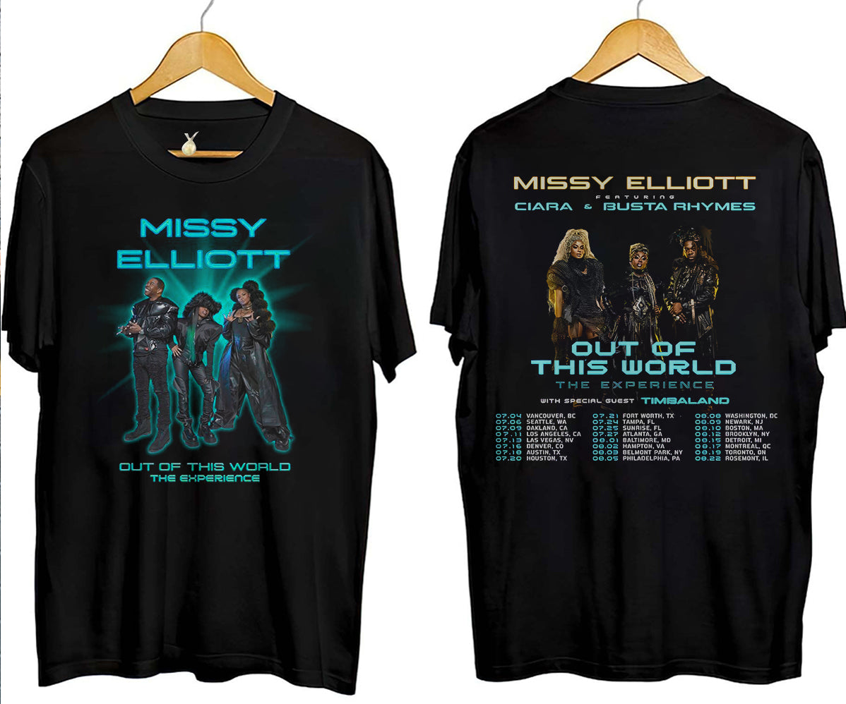 2024 Tour Missy Elliott x Ciara & Busta T-Shirt, Out of This World 2024 Tour Shirt V7, Missy Elliott Rap Tour Merch, Missy Elliott Fan Gift