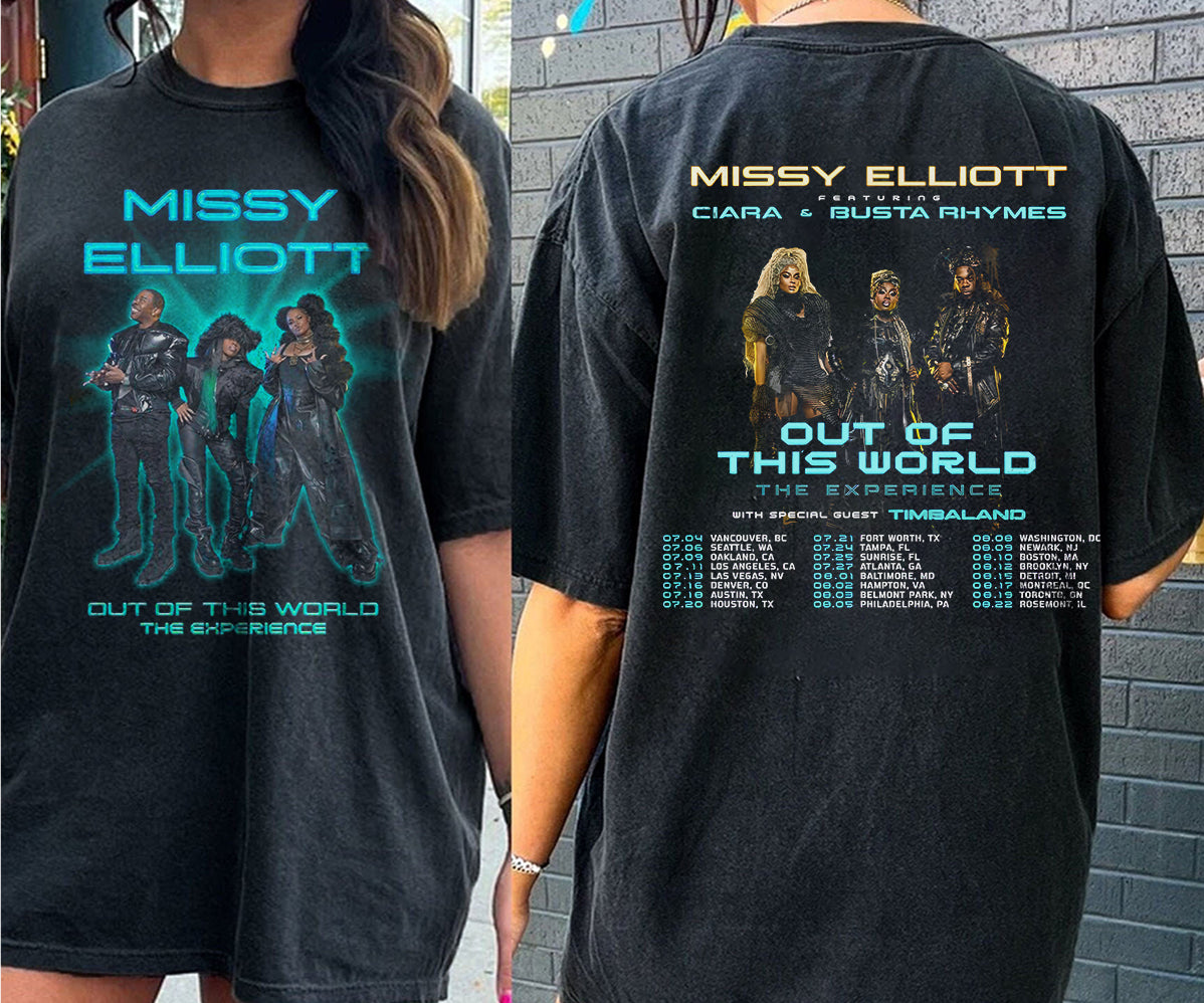 2024 Tour Missy Elliott x Ciara & Busta T-Shirt, Out of This World 2024 Tour Shirt V7, Missy Elliott Rap Tour Merch, Missy Elliott Fan Gift