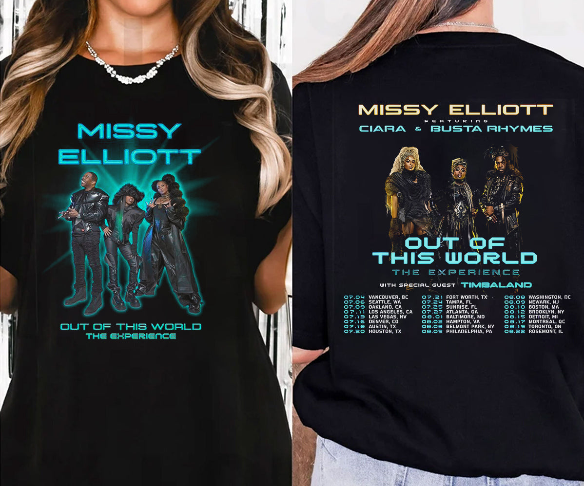 2024 Tour Missy Elliott x Ciara & Busta T-Shirt, Out of This World 2024 Tour Shirt V7, Missy Elliott Rap Tour Merch, Missy Elliott Fan Gift