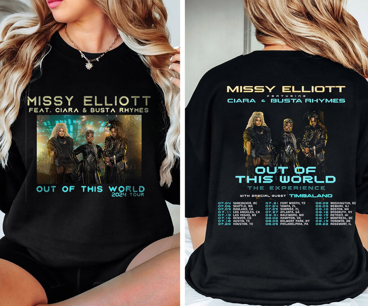 2024 Tour Missy Elliott x Ciara & Busta T-Shirt, Out of This World 2024 Tour Shirt V8, Missy Elliott Rap Tour Merch, Missy Elliott Fan Gift