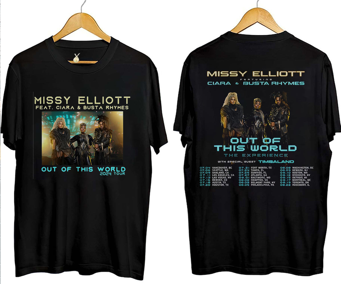 2024 Tour Missy Elliott x Ciara & Busta T-Shirt, Out of This World 2024 Tour Shirt V8, Missy Elliott Rap Tour Merch, Missy Elliott Fan Gift